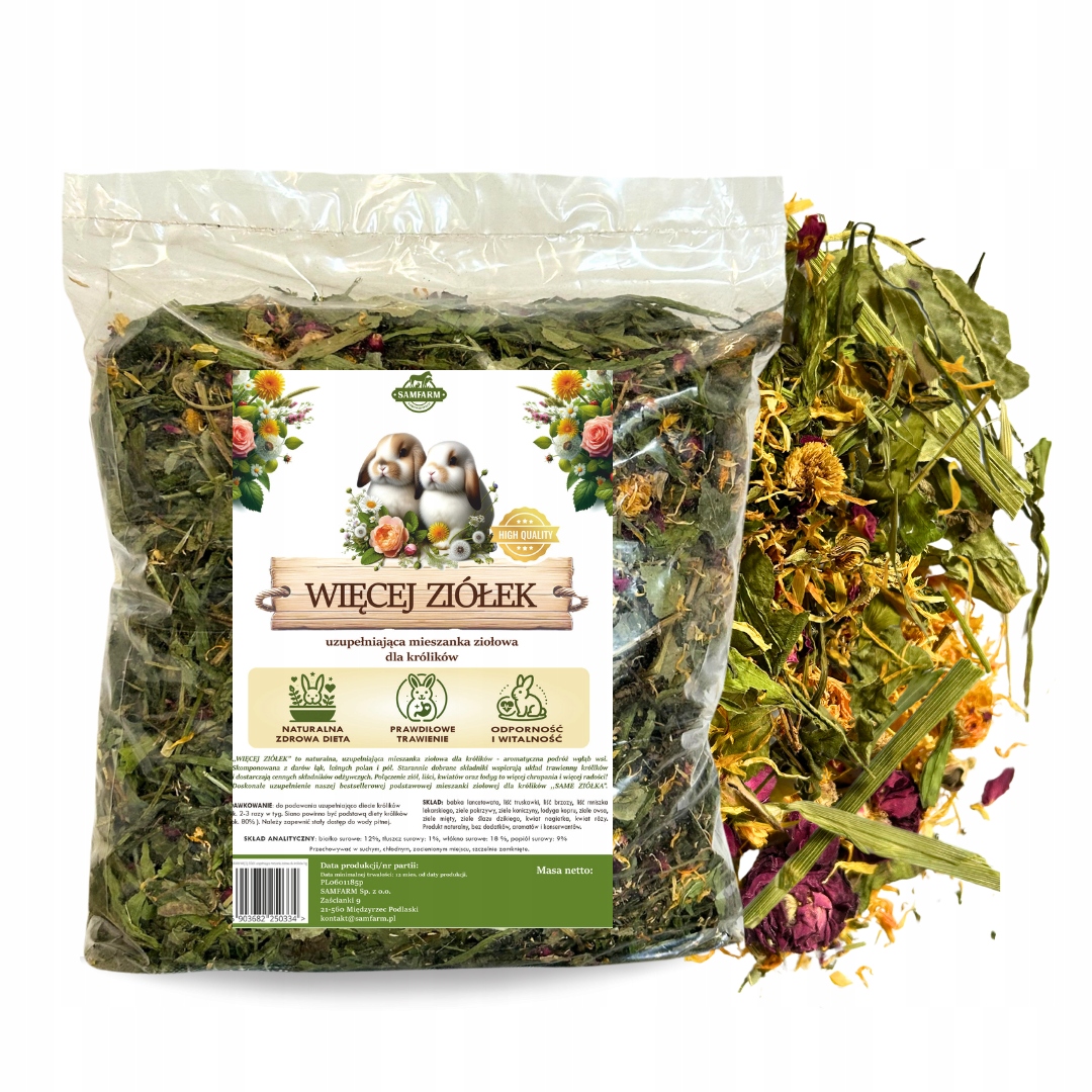 SAMFARM Więcej ziółek 1kg naturalna mieszanka ziół