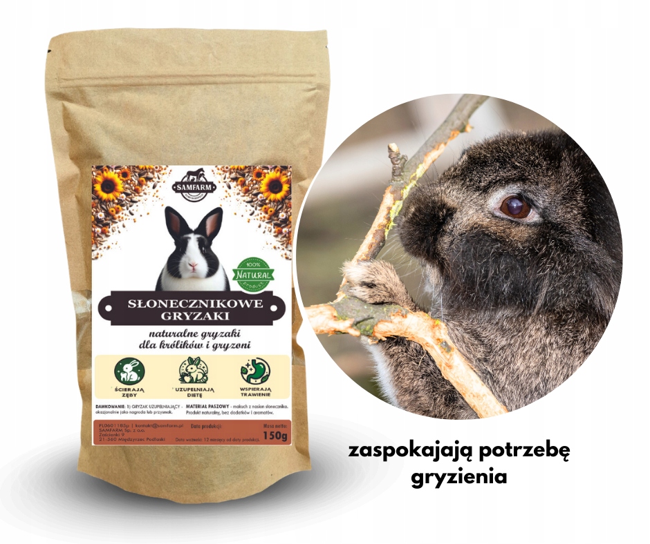 SAMFARM Gryzaki słonecznikowe 150g - obrazek 6