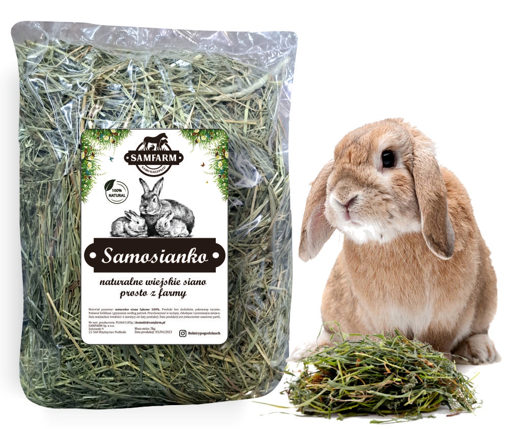 SAMFARM Sianko miętowe 1,2kg siano miętowe 1200g